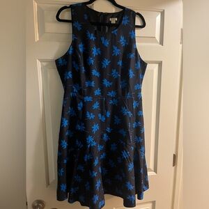 Blue floral J. Crew dress